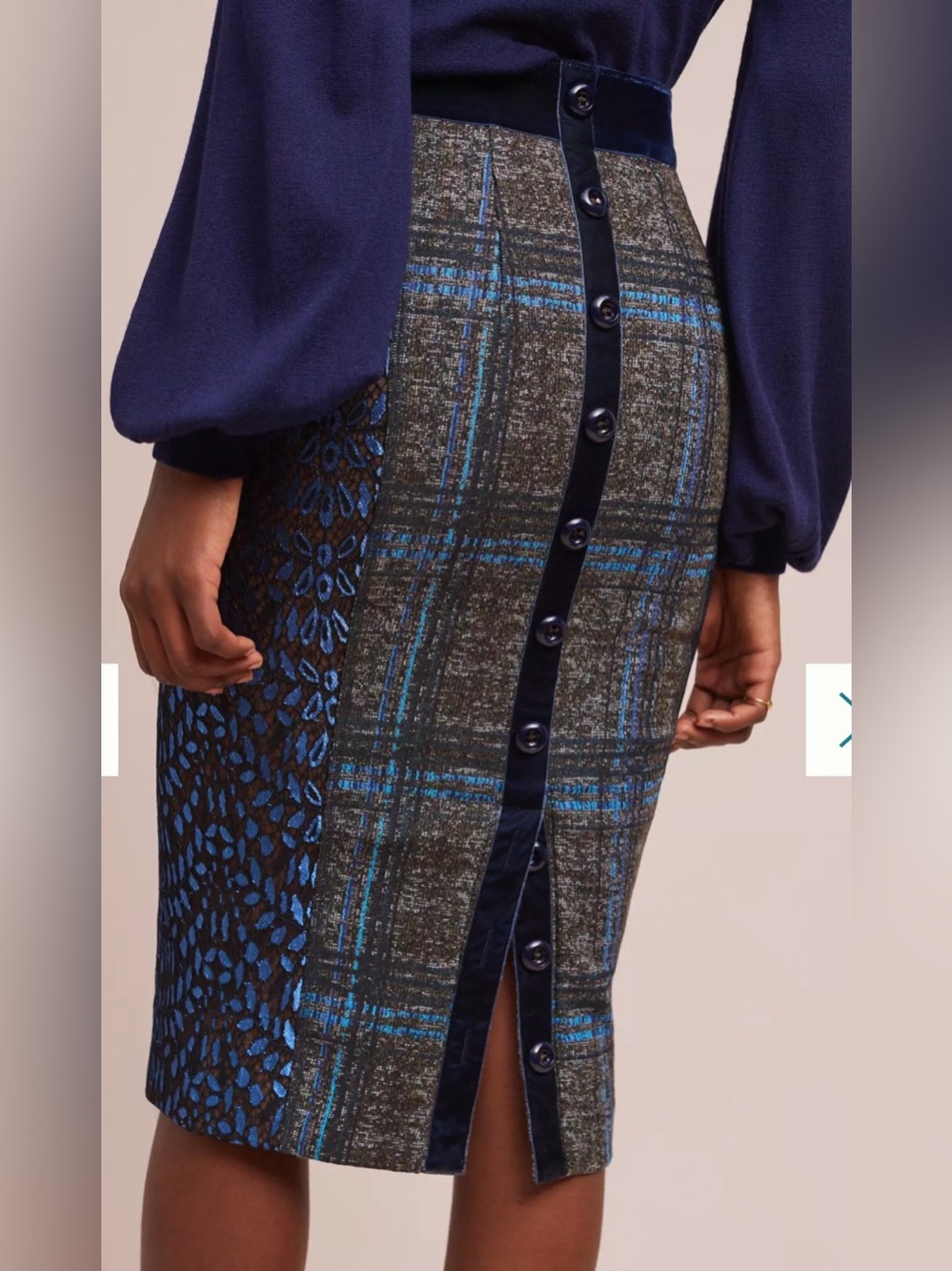 BYRON LARS PLAID PENCIL SKIRT 12